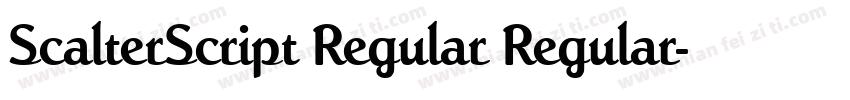 ScalterScript Regular Regular字体转换